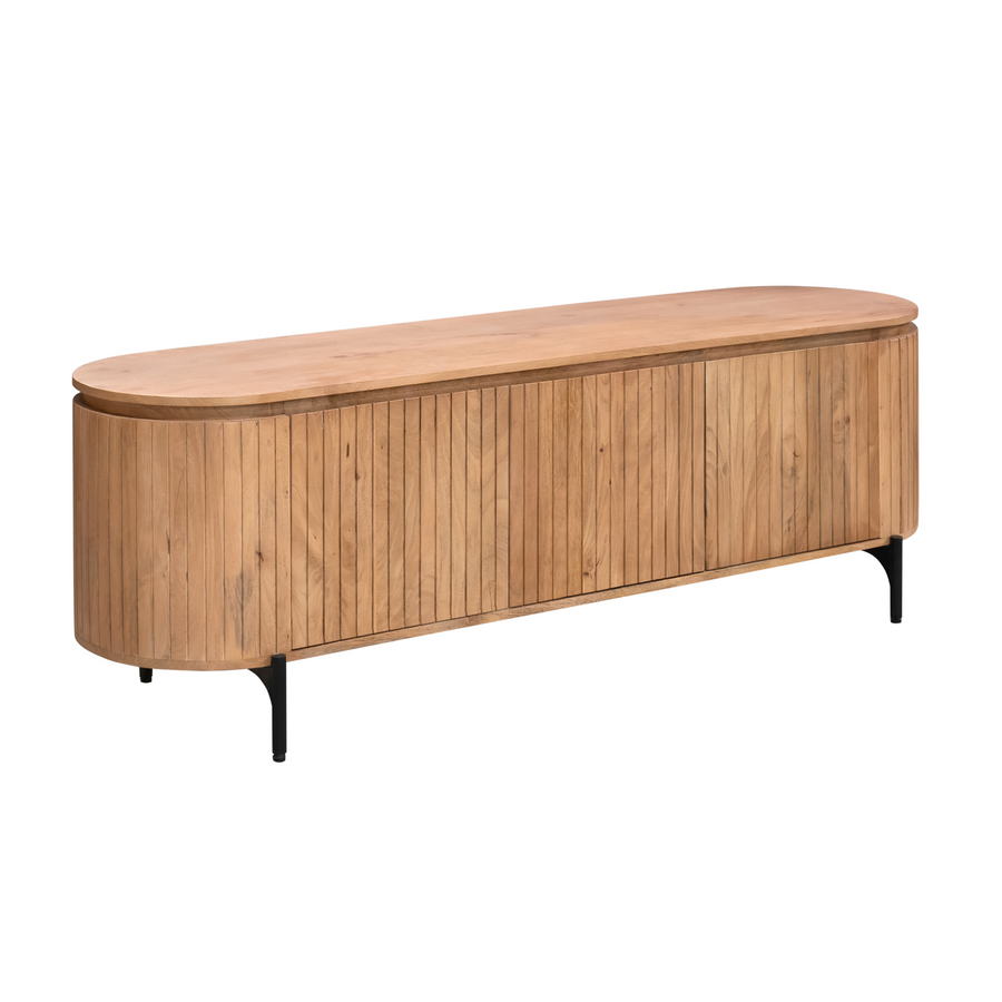 Tv-meubel Solana naturel – Slanke zwarte poten