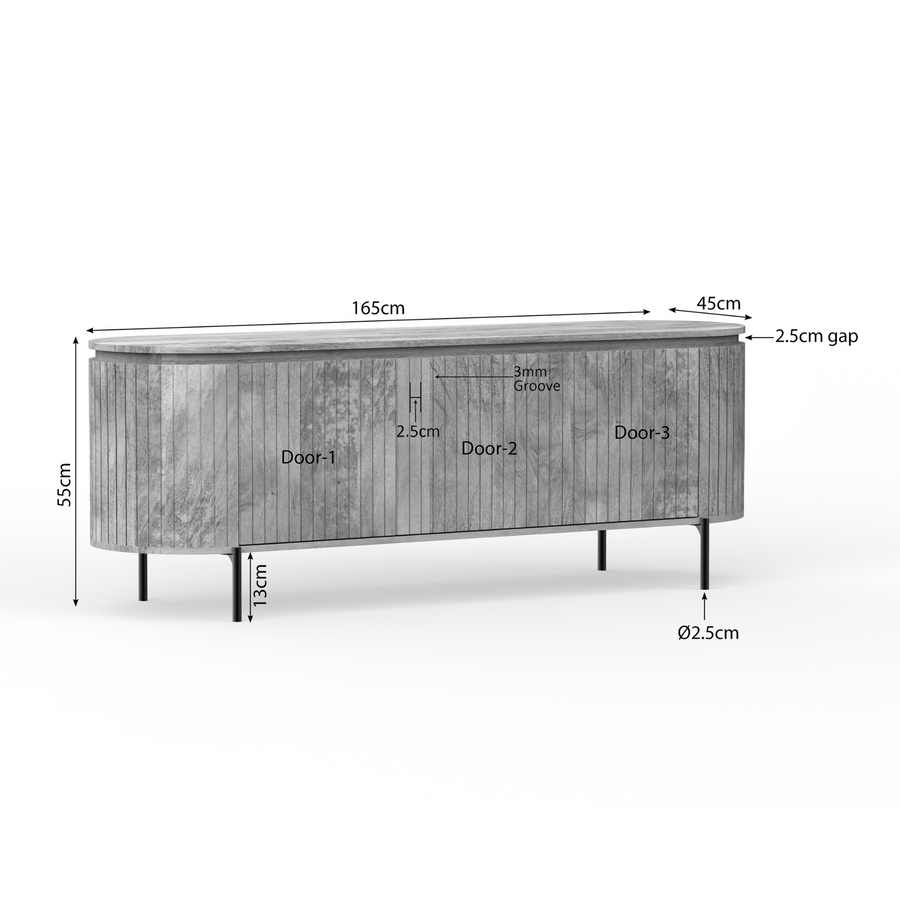 Tv-meubel Solana naturel – 165 x 45 x 55 cm