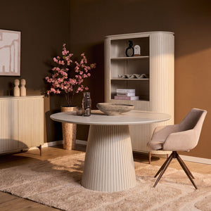 Ronde eettafel Solana | Zand | Ø130 cm