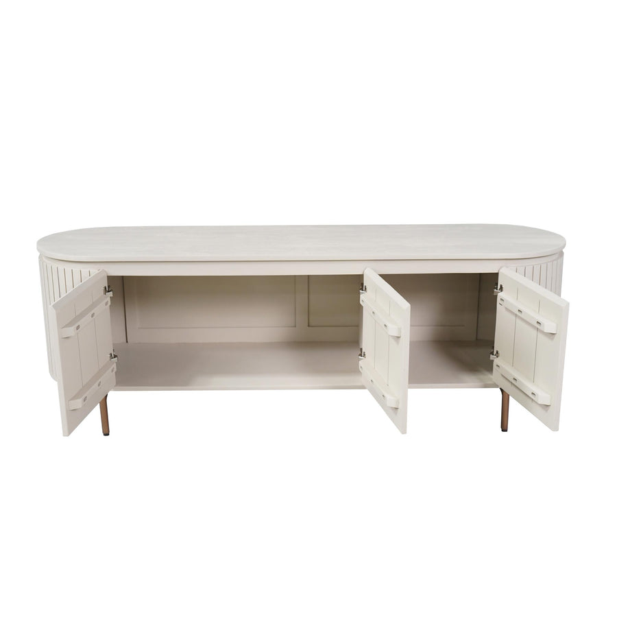 TV unit Solana sand – Eén doorlopende opbergruimte