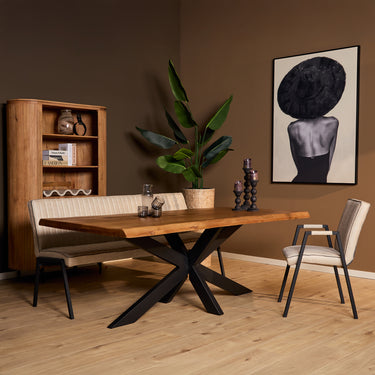 Boomstam eettafel Boston | Naturel | 240 cm