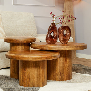 Couchtisch-Set Maya Natur | 3-teilig