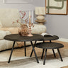 Salontafelset Ohio zwart salontafel 3-delig - sfeervol in een Modern interieur - Mooier Thuis