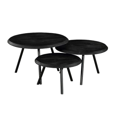 Salontafelset Ohio zwart | 3-delig