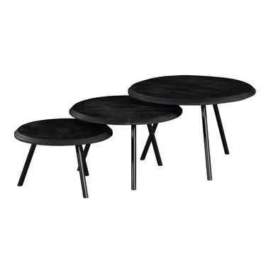 Salontafelset Ohio zwart | 3-delig