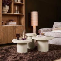 Couchtisch 3-teilig Maya Sand | Ø70 cm