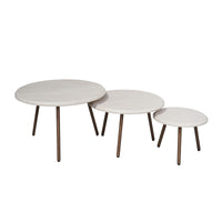Starfurn Ronde salontafelset Ohio Zand Mangohout 70 cm - Mooier Thuis