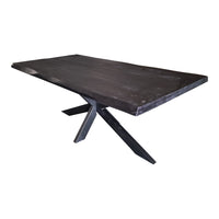 Starfurn Boomstam eettafel Boston | Zwart | 160 cm