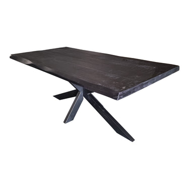 Boomstam eettafel Boston | Zwart | 160 cm
