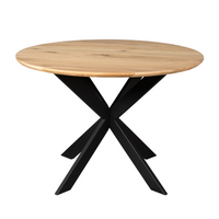 Ronde eettafel Ferris | Naturel/zwart | Ø110 cm - Mooier Thuis