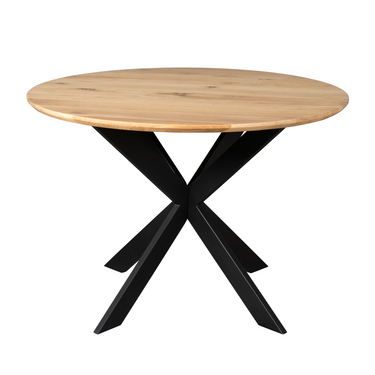 Ronde eettafel Ferris | Naturel/zwart | Ø110 cm