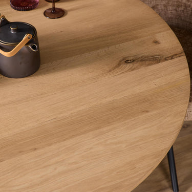Ronde eettafel Ferris | Naturel/zwart | Ø110 cm
