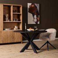 Ronde eettafel Ferris | Zwart | Ø130 cm - Mooier Thuis