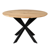 Ronde eettafel Ferris | Naturel/zwart | Ø130 cm - afbeelding 2