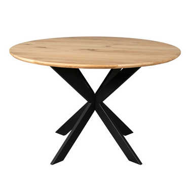 Ronde eettafel Ferris | Naturel/zwart | Ø130 cm