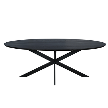 Ovale eettafel Ferris | Zwart | 210 cm