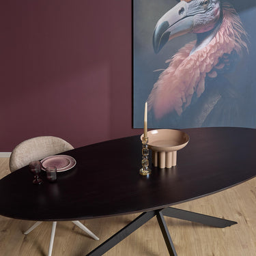 Starfurn Ovale eettafel Ferris | Zwart | 180 cm