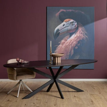 Ovale eettafel Ferris | Zwart | 280 cm