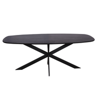 Deens ovale eettafel Ferris | Zwart | 200 cm - afbeelding 2
