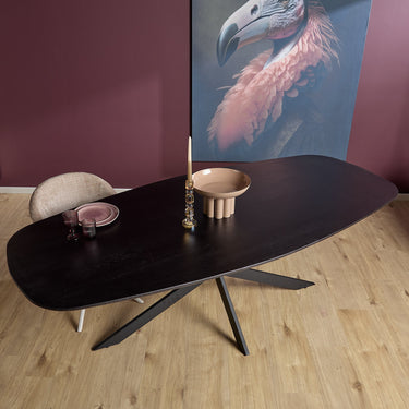 Starfurn Deens ovale eettafel Ferris | Zwart | 240 cm