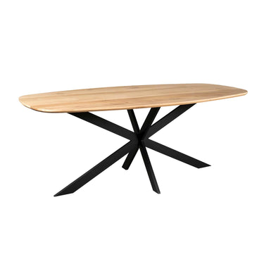 Deens ovale eettafel Ferris | Naturel/zwart | 180 cm