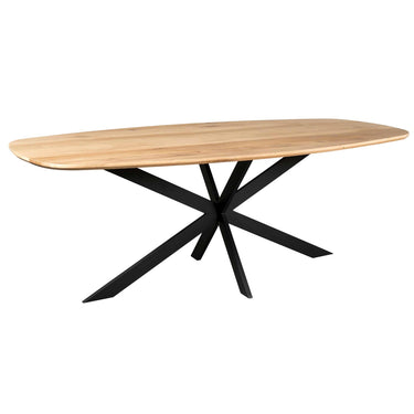 Deens ovale eettafel Ferris | Naturel/zwart | 280 cm