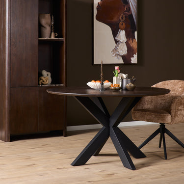 Ronde eettafel Ferris | Bruin | Ø110 cm