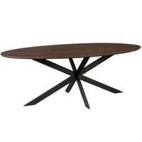 Ovale eettafel Ferris | Bruin | 210 cm - Mooier Thuis