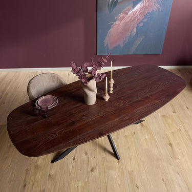 Deens ovale eettafel Ferris | Bruin | 180 cm