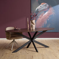 Ovale eettafel Ferris | Bruin | 180 cm - Mooier Thuis