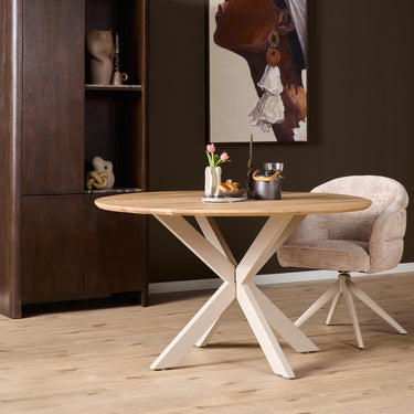 Ronde eettafel Ferris | Naturel/zand | Ø130 cm