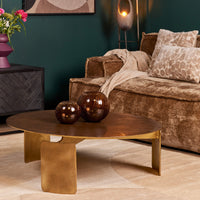 Salontafel Darwin goud | Ø90 cm - Mooier Thuis