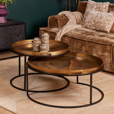 Salontafelset Puck goud | 2-delig