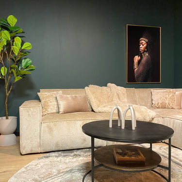 Salontafel Lecia zwart goud | 80 cm