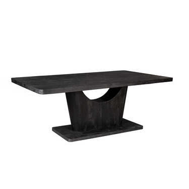 Mangohout eettafel Voco | Zwart | 200 cm