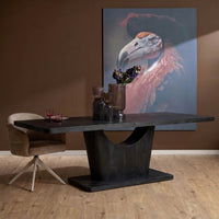 Mangohout eettafel Voco | Zwart | 200 cm