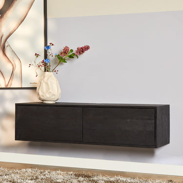 Zwevend TV-meubel Vision zwart | 120 cm