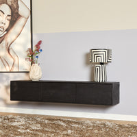 Zwevend TV-meubel Vision zwart | 160 cm - Mooier Thuis