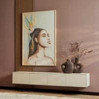 Zwevend TV-meubel Vision zand | 200 cm - Mooier Thuis