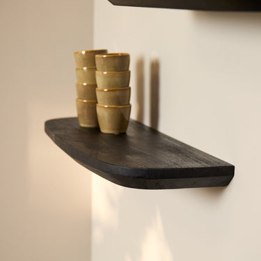 Wandplank Gusta | 60 cm | Set van 3 | Zwart