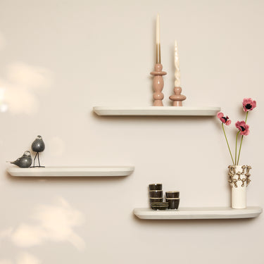 Wandplank Gusta | 60 cm | Set van 3 | Zand