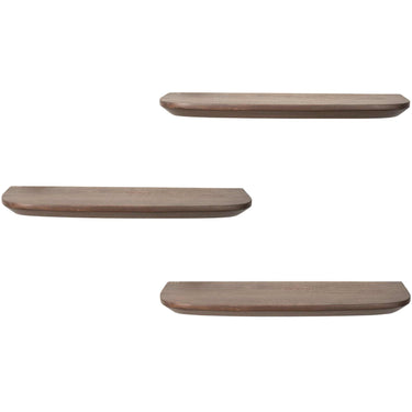 Wandplank Gusta | 60 cm | Set van 3 | Bruin