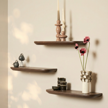 Wandplank Gusta | 60 cm | Set van 3 | Bruin