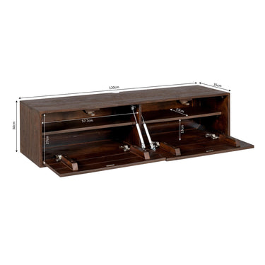 Zwevend TV-meubel Vision Bruin | 120 cm