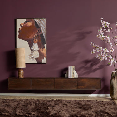 Zwevend TV-meubel Vision Bruin | 240 cm - Mooier Thuis