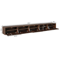 Zwevend TV-meubel Vision Bruin | 280 cm - afbeelding 2