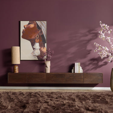 Zwevend TV-meubel Vision Bruin | 280 cm - Mooier Thuis