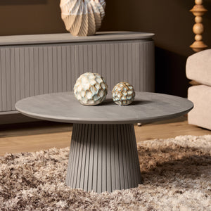 Coffee table Solana taupe | Ø80 cm