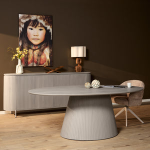 Ovale eettafel Solana | Taupe | 240 cm