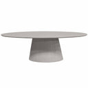 Ovale eettafel Solana taupe - 240 cm - vooraanzicht